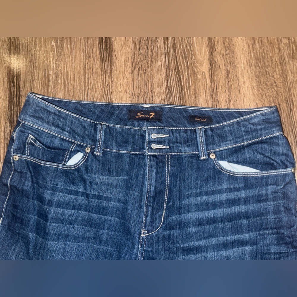 Seven7 Darkwash Bootcut Jeans Size 14 - Picture 5 of 11